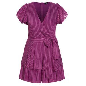 NWT City Chic purple romper size 20